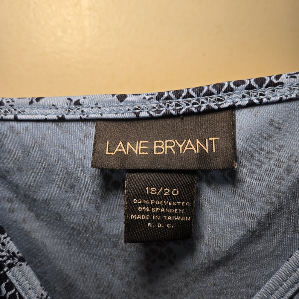 Lane Bryant Blue and Black Patterned Camisole‎ Size 18/20 - Picture 5 of 5